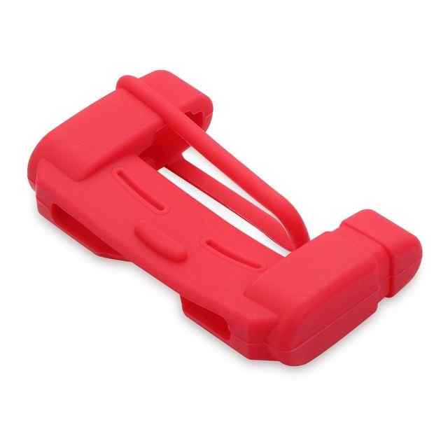 Hebilla de cinturon de seguridad de coche universal silicona Rojo