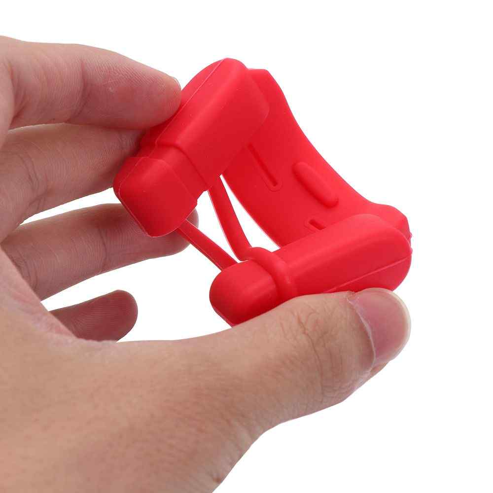 Hebilla de cinturon de seguridad de coche universal silicona Rojo - imagen 2