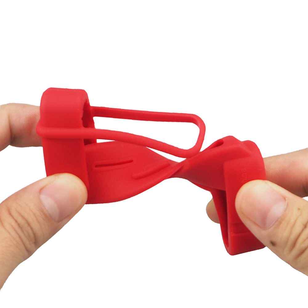 Hebilla de cinturon de seguridad de coche universal silicona Rojo - imagen 3