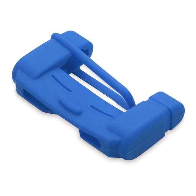 Hebilla de cinturon de seguridad de coche universal silicona Azul
