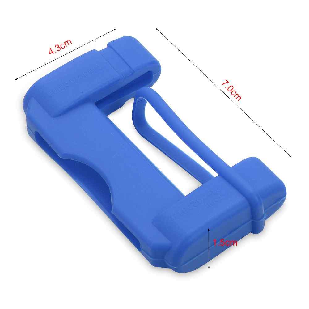 Hebilla de cinturon de seguridad de coche universal silicona Azul - imagen 2