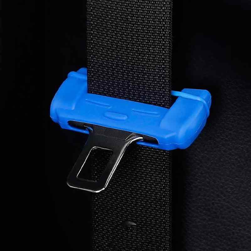 Hebilla de cinturon de seguridad de coche universal silicona Azul - imagen 4