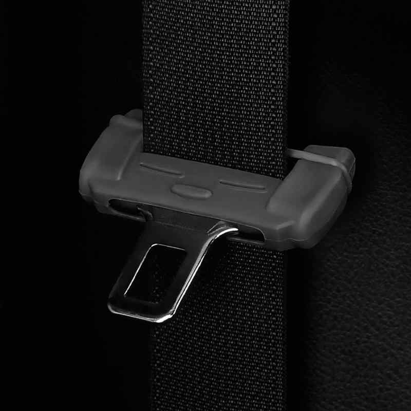 Hebilla de cinturon de seguridad de coche universal silicona Negro - imagen 2