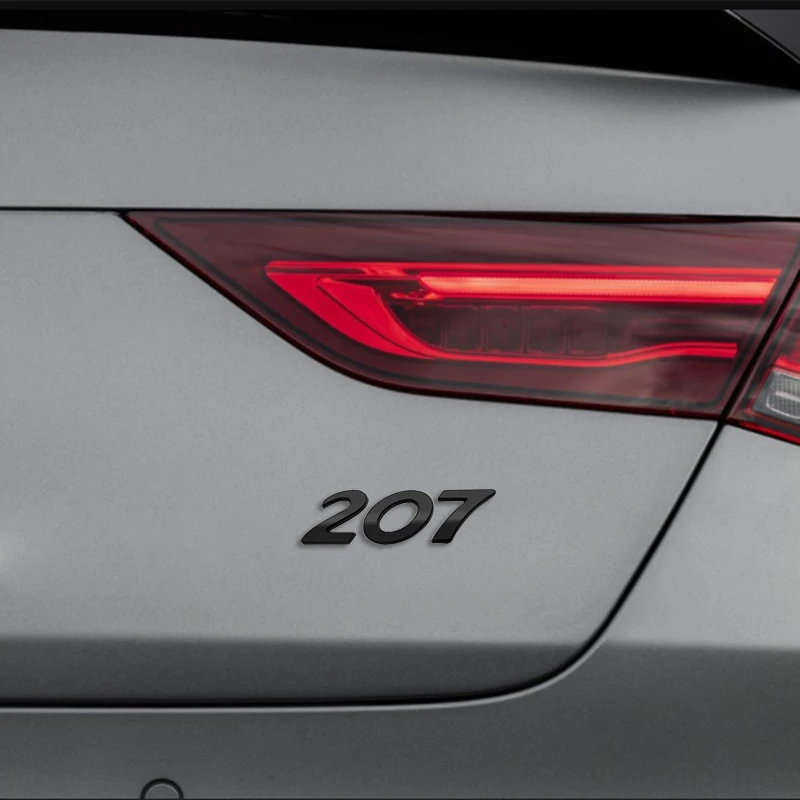 Emblema 207 adhesivo para maletero compatible con Peugeot negro - imagen 2