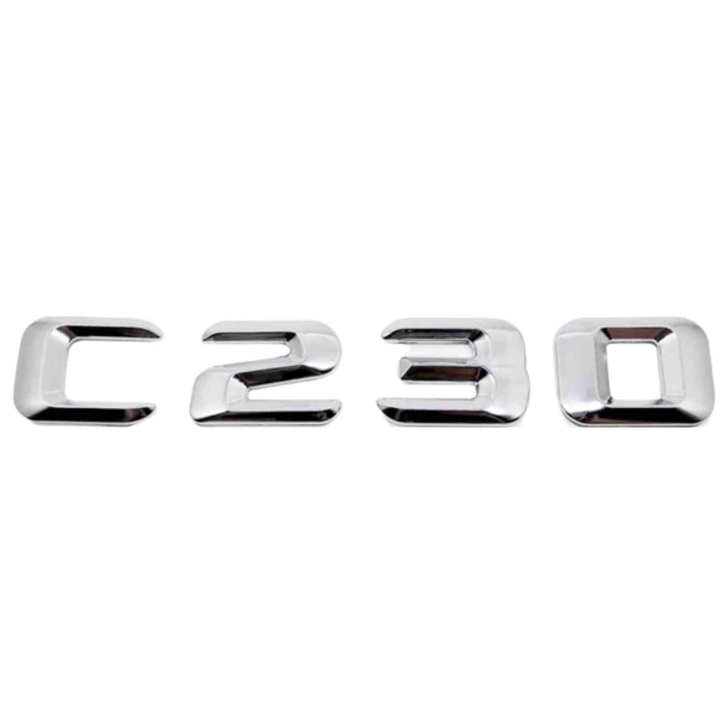 Emblema C230 adhesivo para maletero compatible con Mercedes plateado - imagen 1