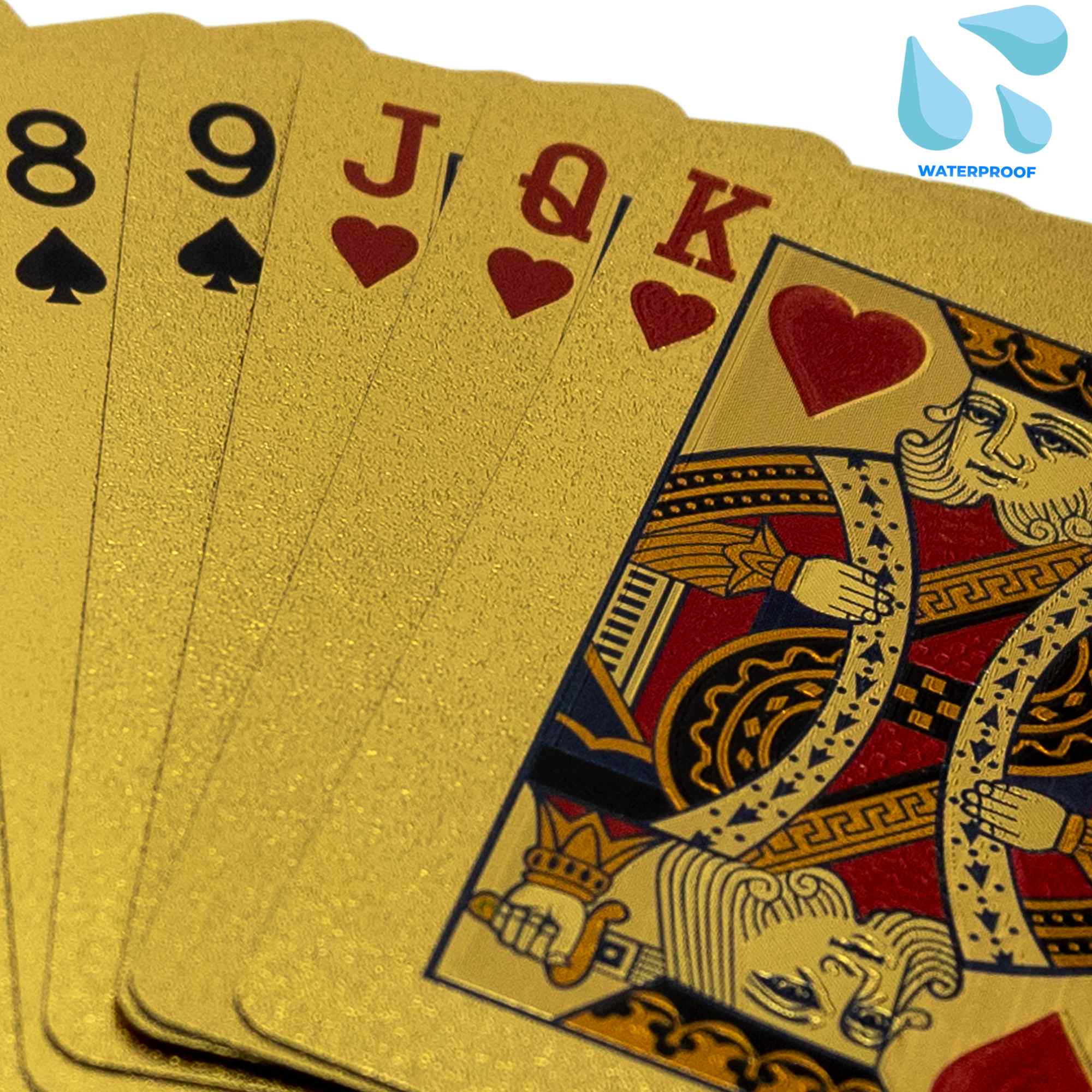 Baraja Poker Plastico Resistente al Agua poker profesional Oro - imagen 2
