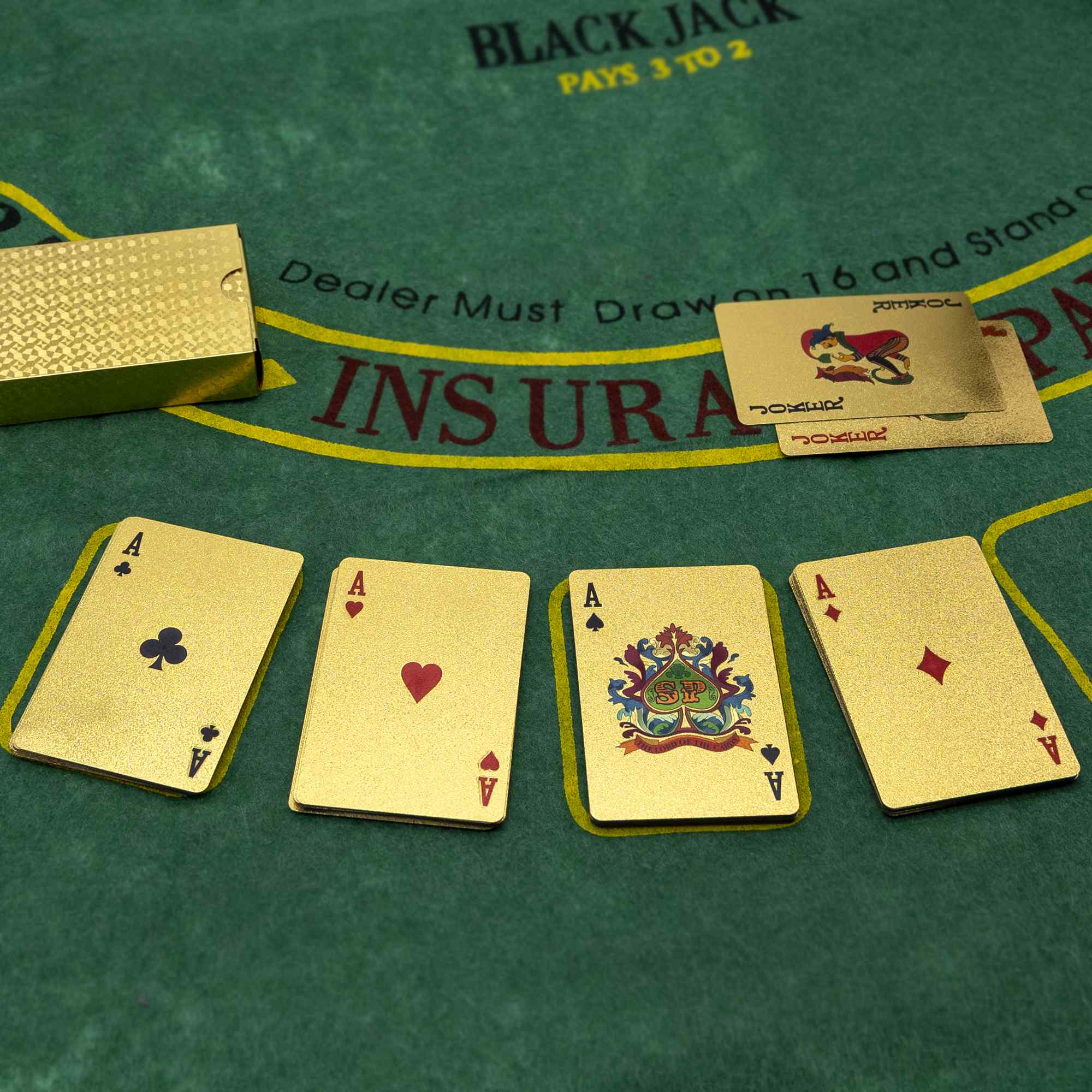 Baraja Poker Plastico Resistente al Agua poker profesional Oro - imagen 5