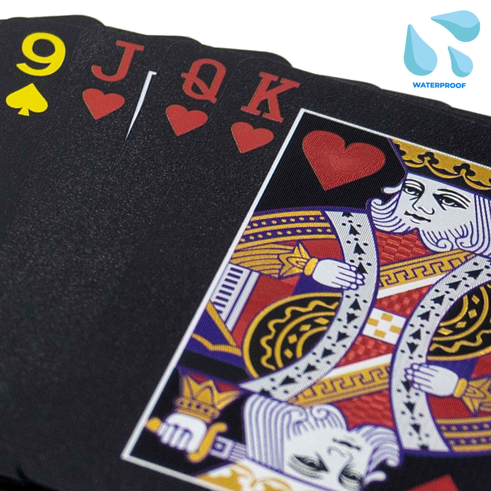 Baraja Poker Plastico Resistente al Agua poker profesional negro - imagen 3