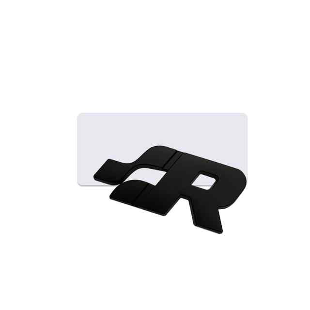 Emblema R para maletero compatible con VW Negro