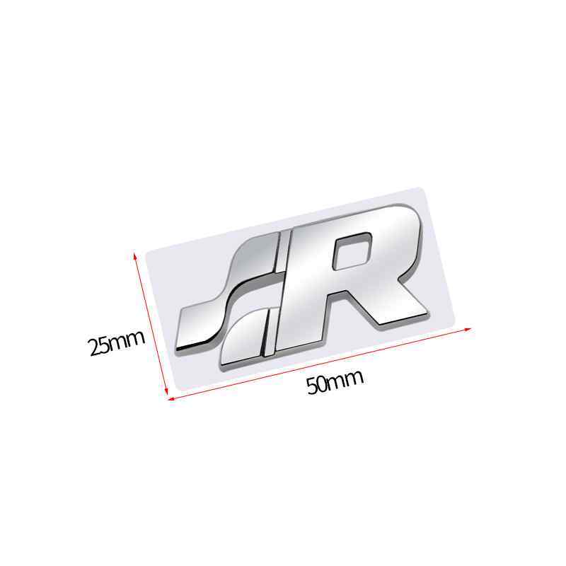 Emblema R para maletero compatible con VW Negro - imagen 3