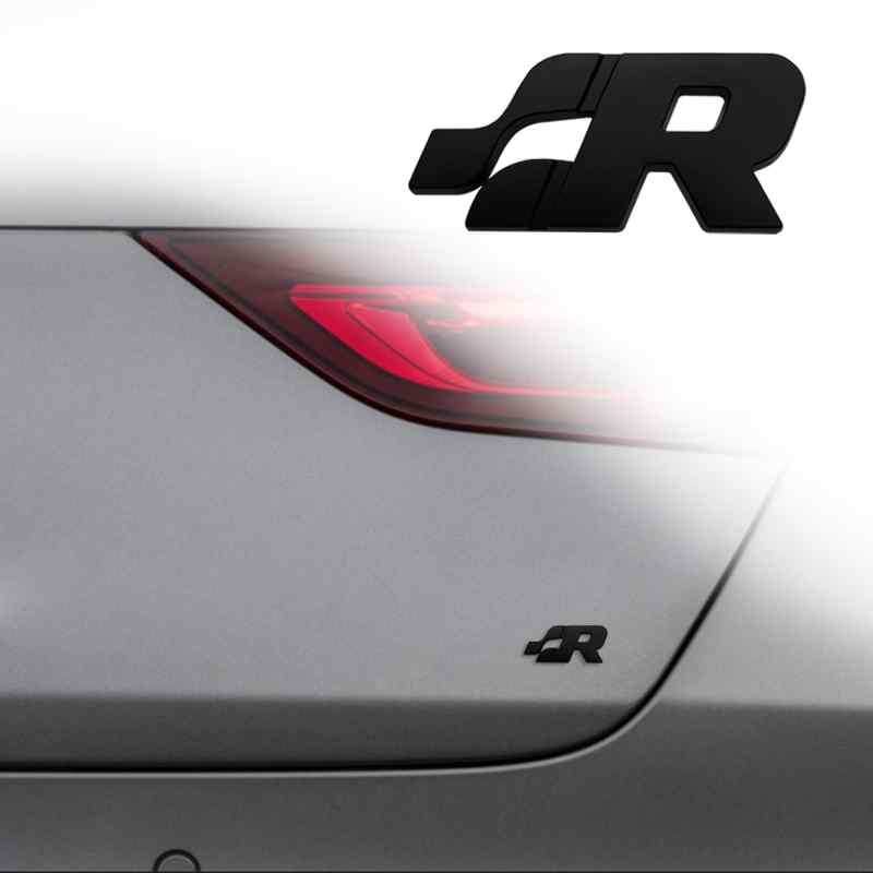 Emblema R para maletero compatible con VW Negro - imagen 2