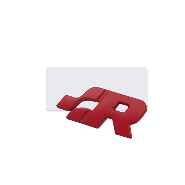 Emblema R para maletero compatible con VW rojo - imagen 1