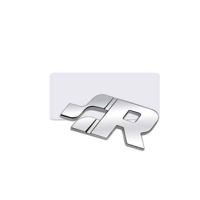 Emblema R para maletero compatible con VW Plateado - imagen 1