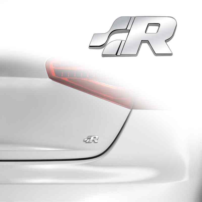 Emblema R para maletero compatible con VW Plateado - imagen 2