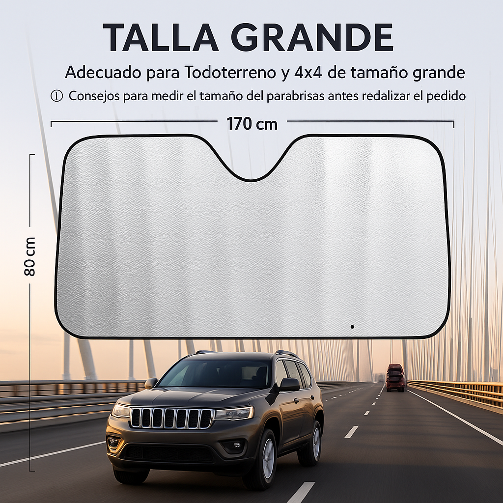 Parasol para parabrisas delantero plegable 80x170 cm - imagen 4