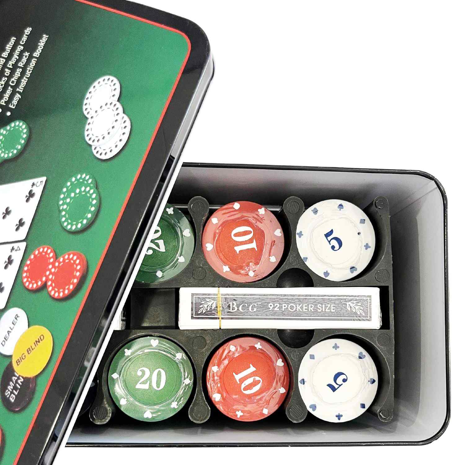 Set de Poker 200 fichas con caja de metal - imagen 3