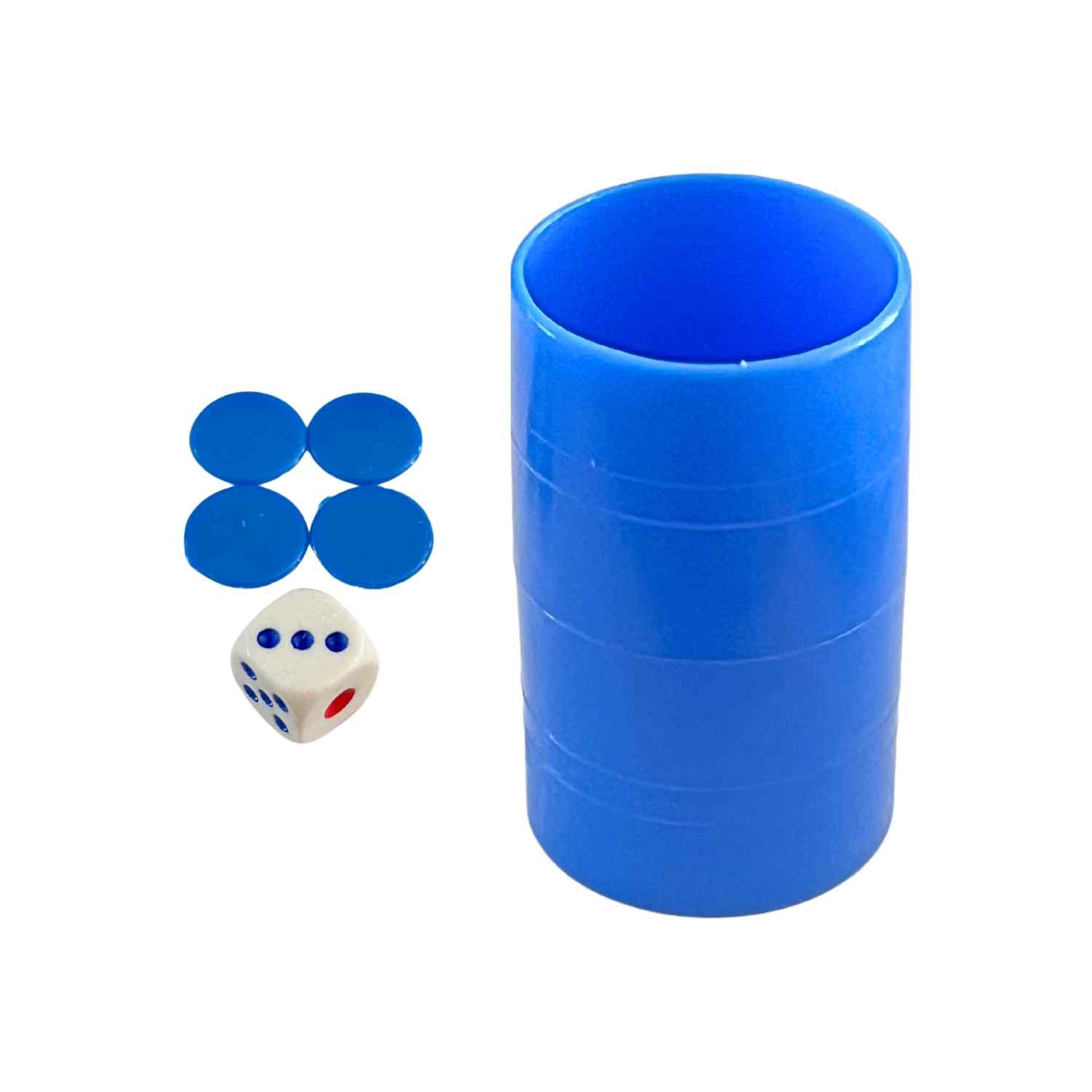 Pack de 4 cubiletes dados y fichas de parchís - imagen 3