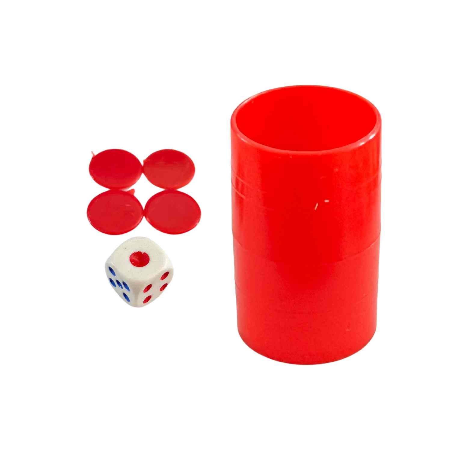Pack de 4 cubiletes dados y fichas de parchís - imagen 4