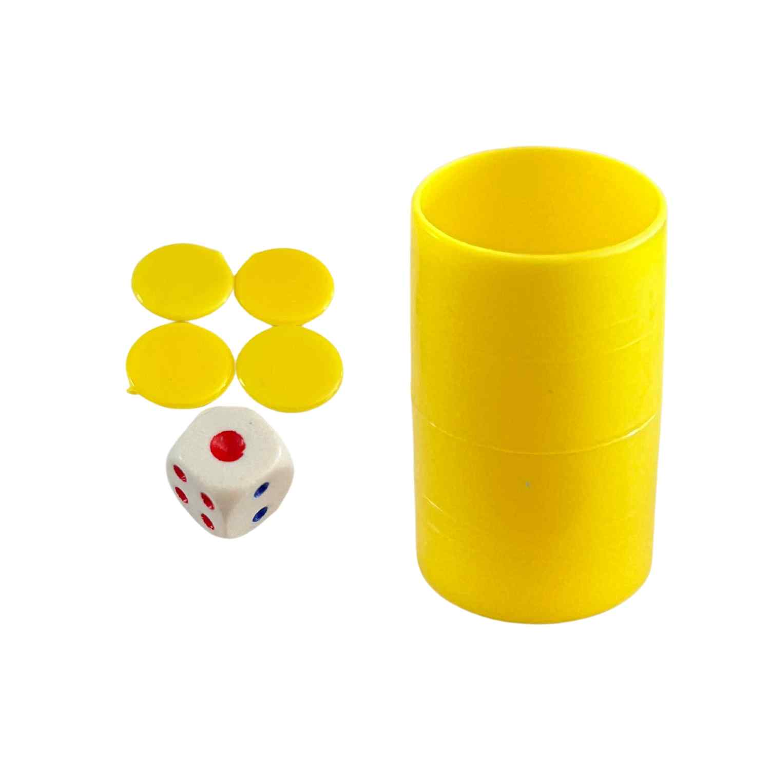 Pack de 4 cubiletes dados y fichas de parchís - imagen 5