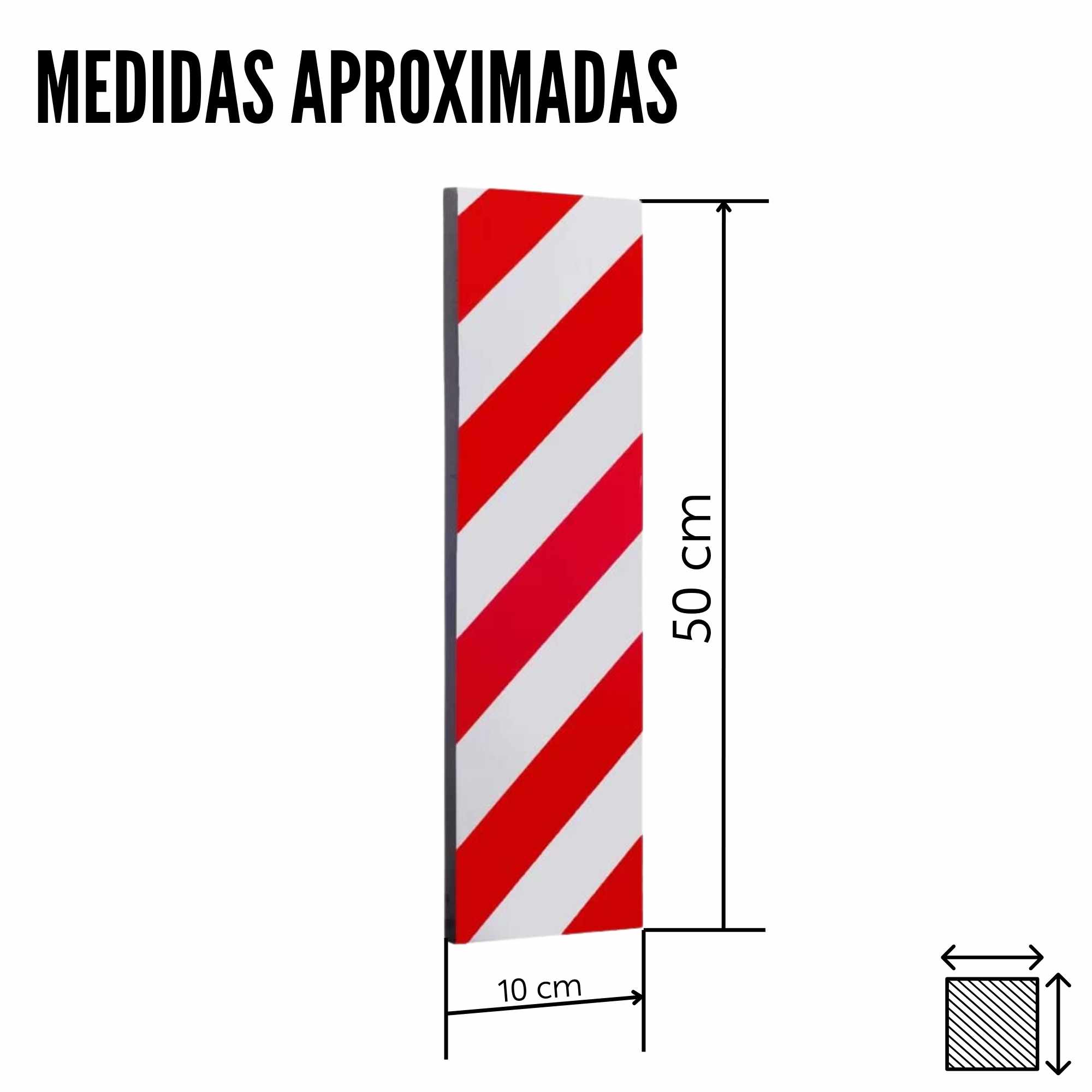 Protector de espuma adhesivo para Garaje 50x10 cm rojo-blanco - imagen 5