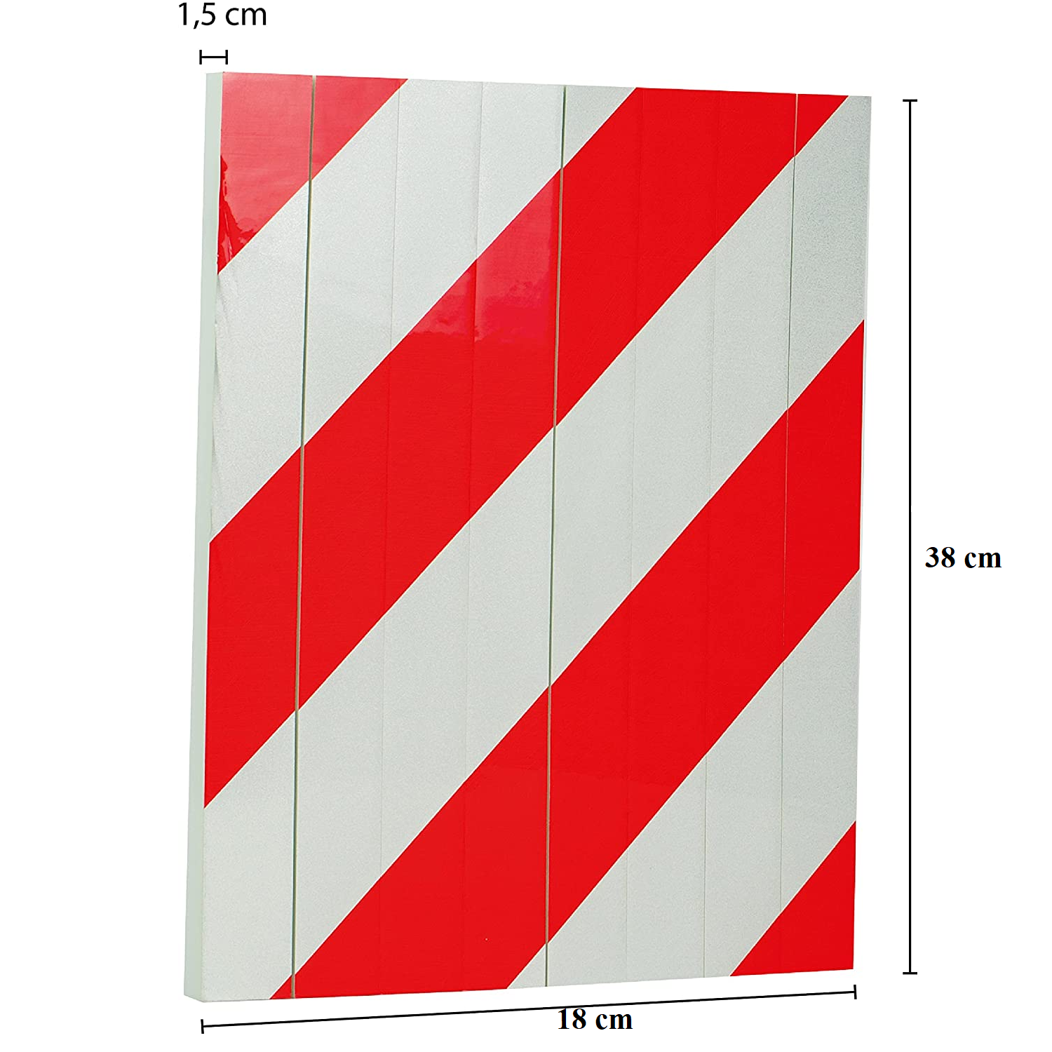 Protector de espuma adhesivo para Garaje columnas 38x18 cm rojo-blanco - imagen 2