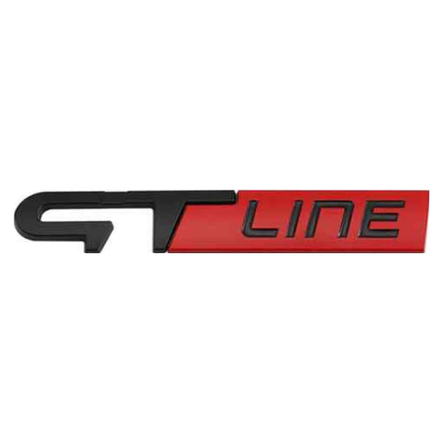 Emblema Adhesivo metálico GT Line compatible con Renault negro rojo - imagen 1