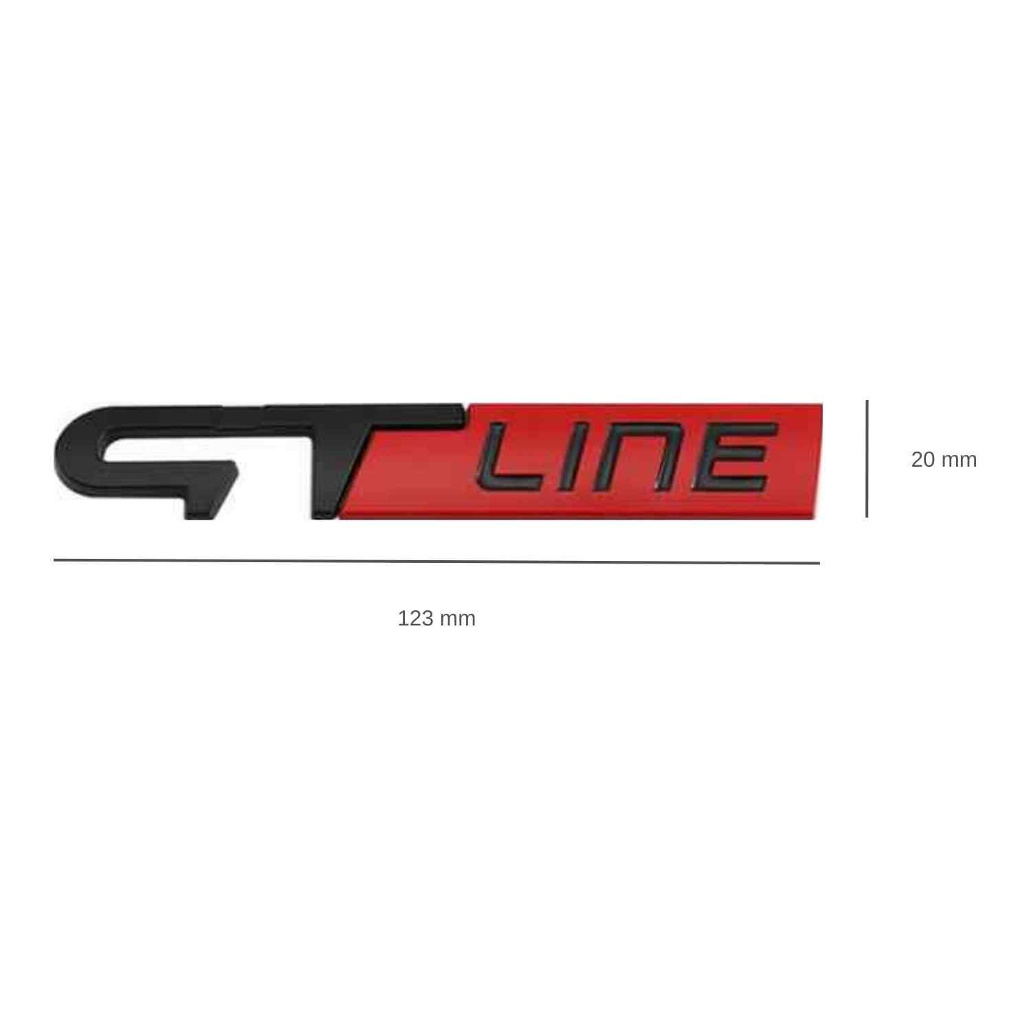 Emblema Adhesivo metálico GT Line compatible con Renault negro rojo - imagen 2
