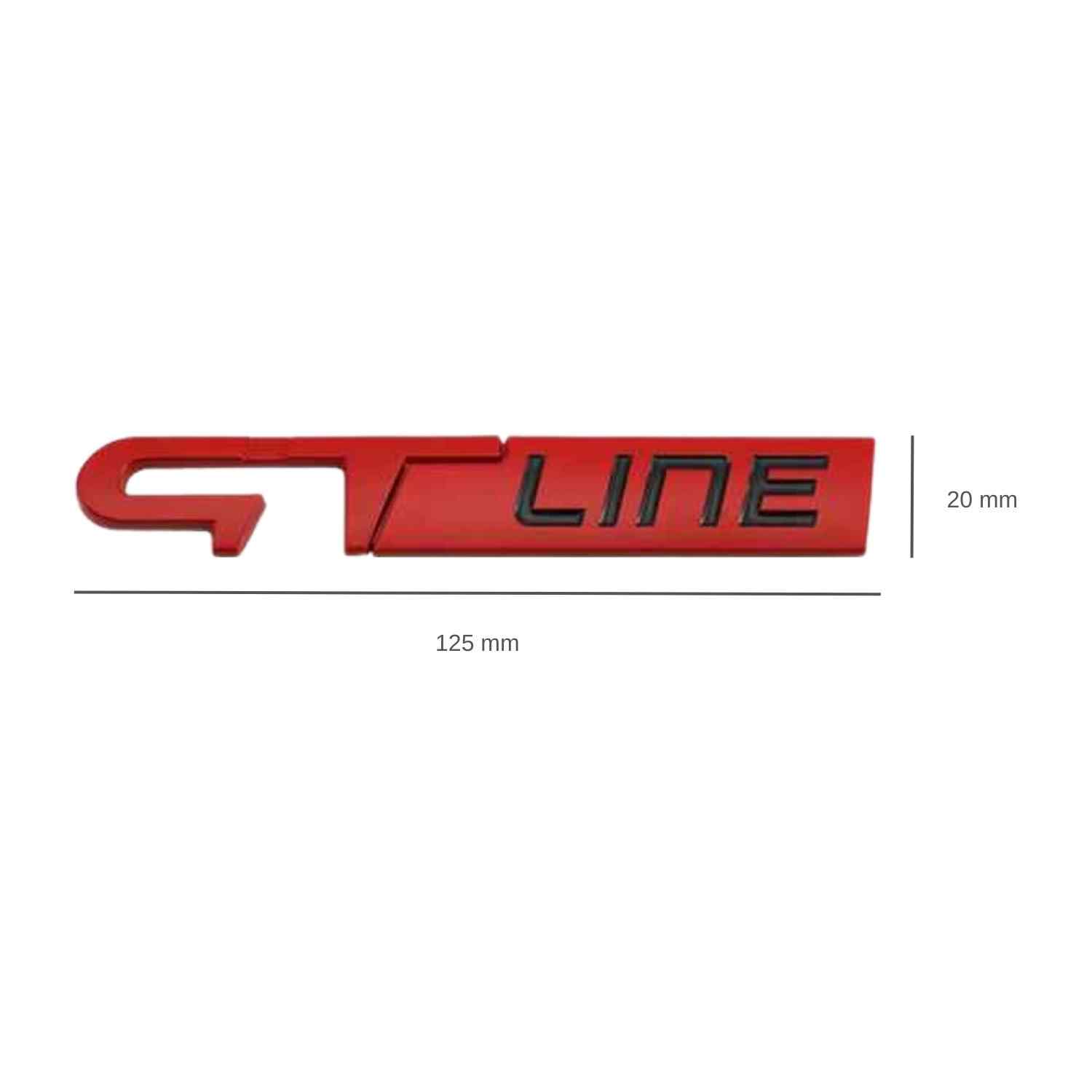Emblema Adhesivo metálico GT Line compatible con Renault rojo - imagen 2