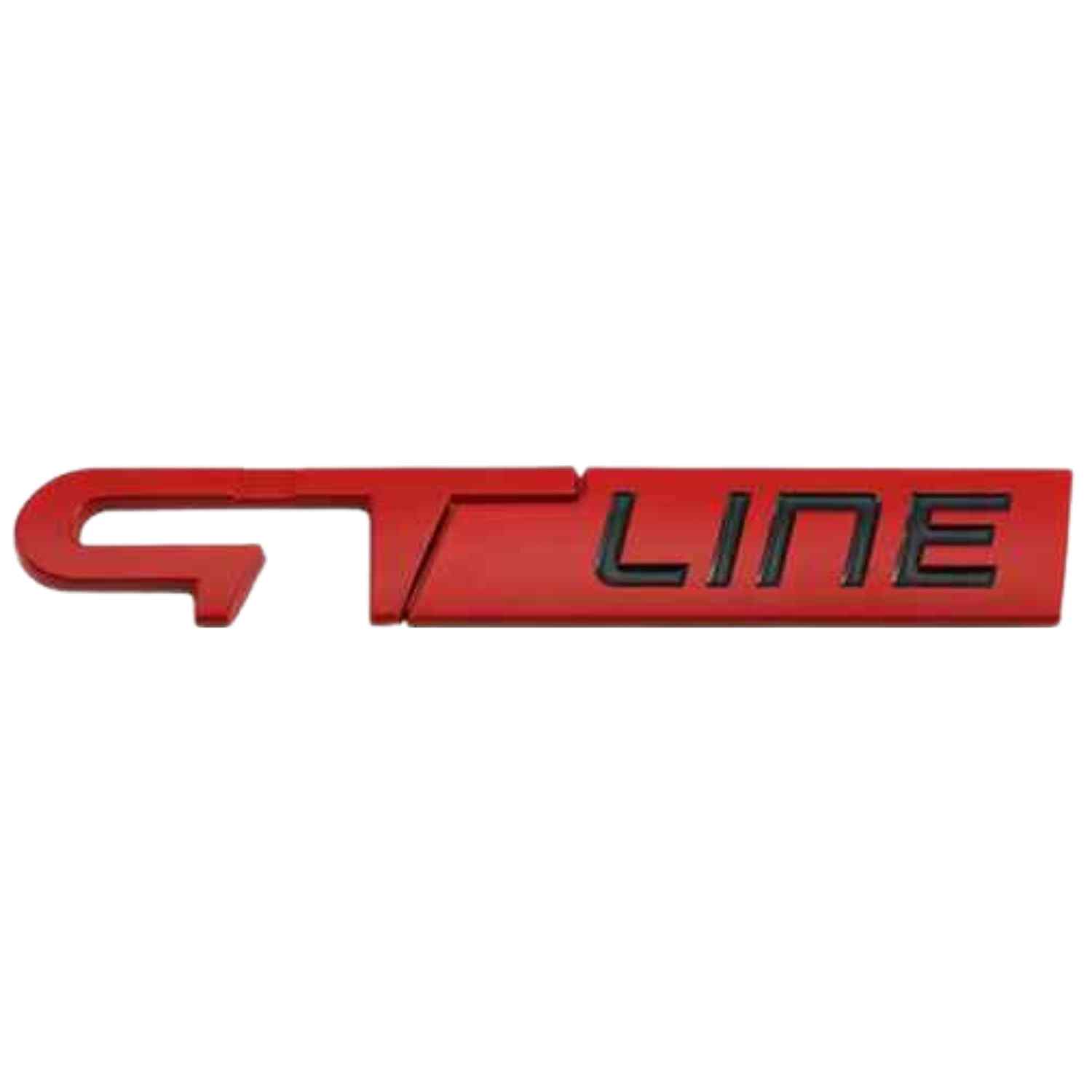 Emblema Adhesivo metálico GT Line compatible con Renault rojo