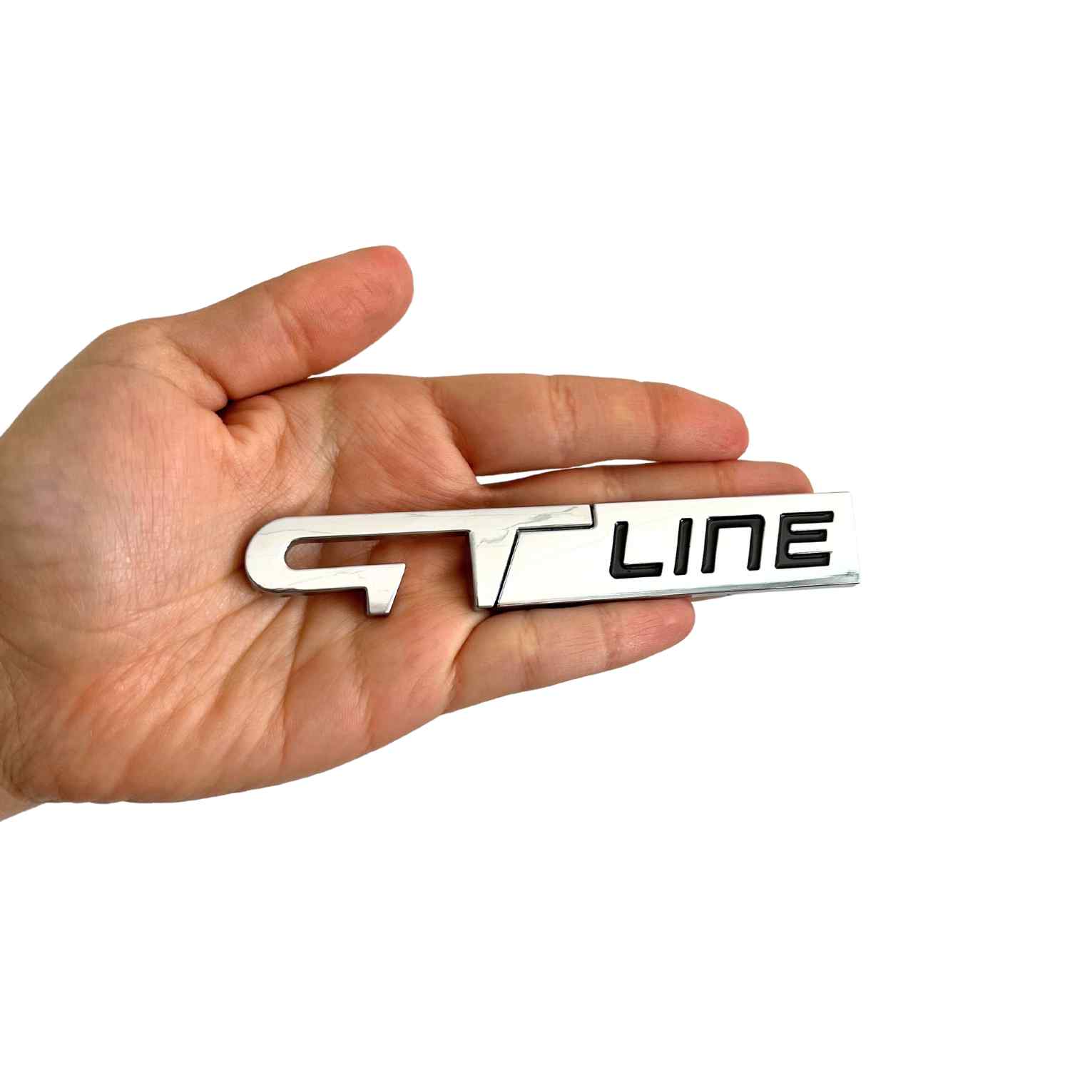 Emblema Adhesivo metálico GT Line compatible con Renault plateado negro - imagen 3