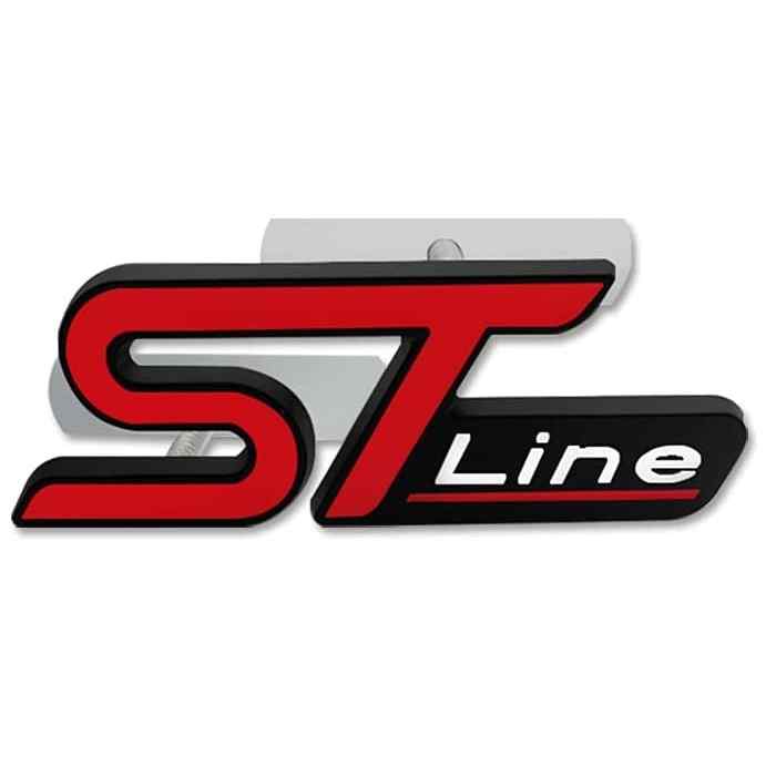 Emblema ST Line parrilla compatible con Ford negro rojo - imagen 2