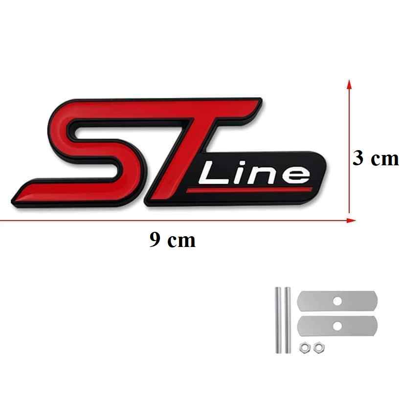 Emblema ST Line parrilla compatible con Ford negro rojo - imagen 5