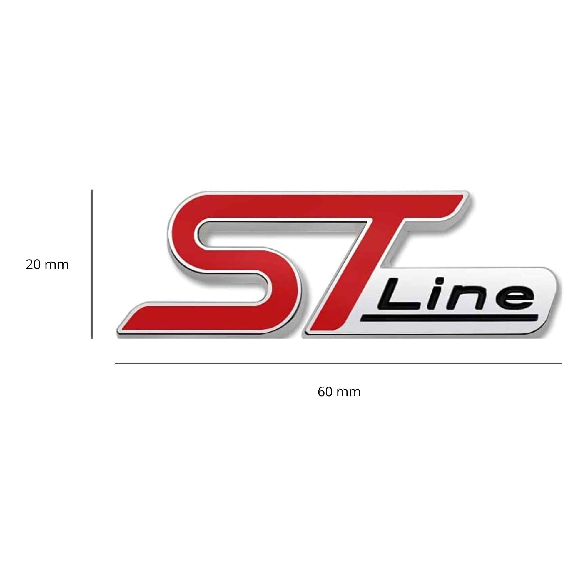 Emblema Adhesivo metálico ST Line compatible con Ford plateado pequeño - imagen 4
