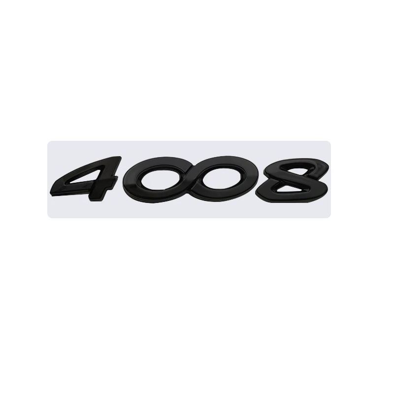 Emblema 4008 adhesivo para maletero compatible con Peugeot negro - imagen 1