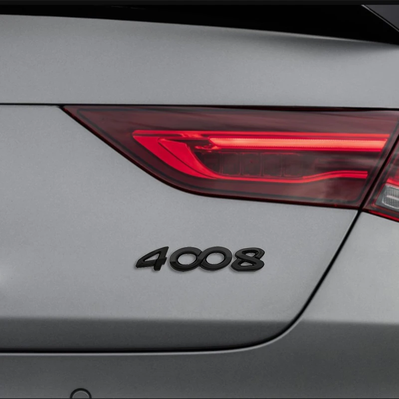 Emblema 4008 adhesivo para maletero compatible con Peugeot negro - imagen 2