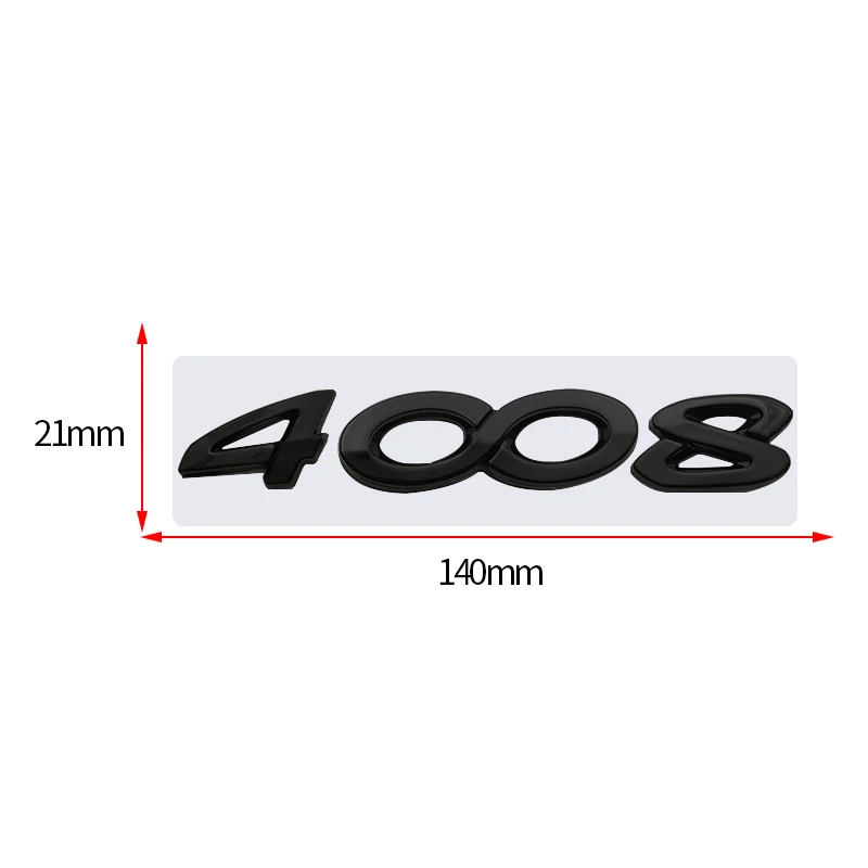 Emblema 4008 adhesivo para maletero compatible con Peugeot negro - imagen 4