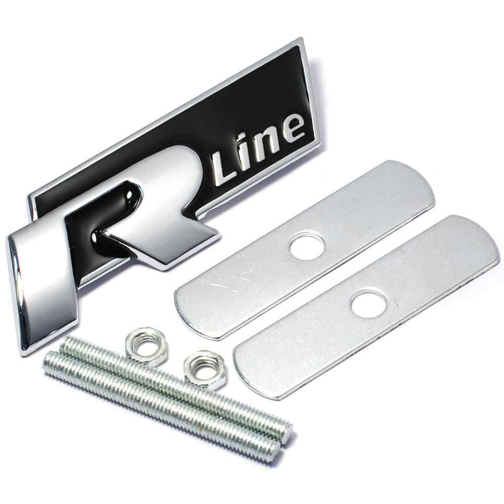 Emblema RLine Parrilla Compatible Con VW Negro