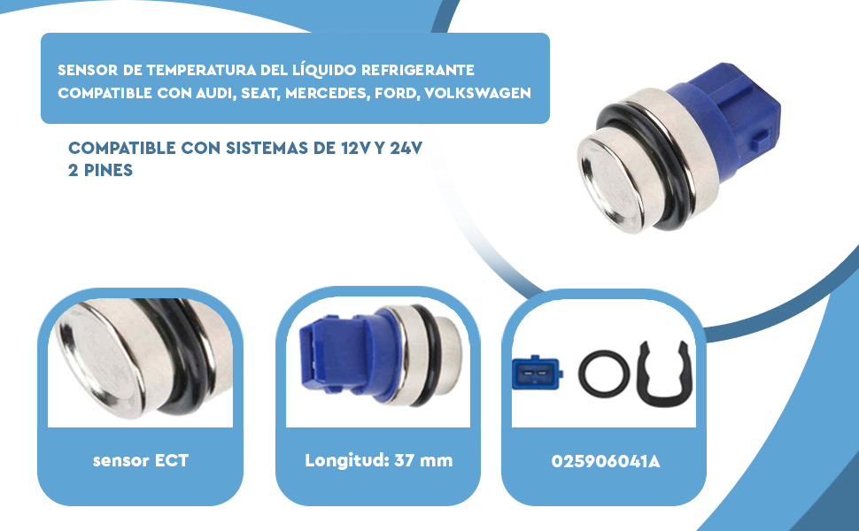Banner - Sensor de temperatura del liquido refrigerante 025906041A