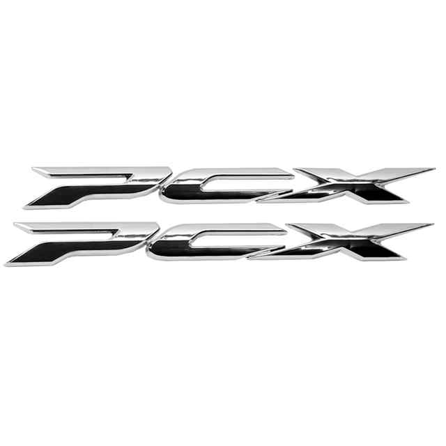 Emblema PCX compatible con Honda plateado (2 uds)