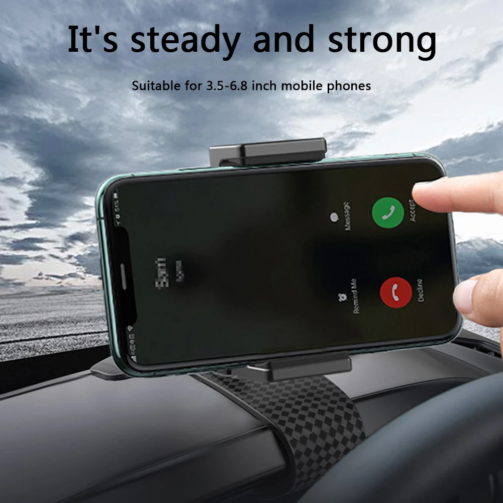 Soporte salpicadero coche para movil 360 grados fibra de carbono - imagen 3