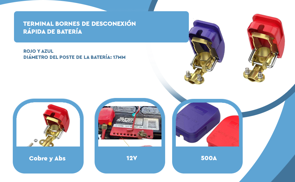 Banner - Terminal bornes de desconexión rápida de batería 12V