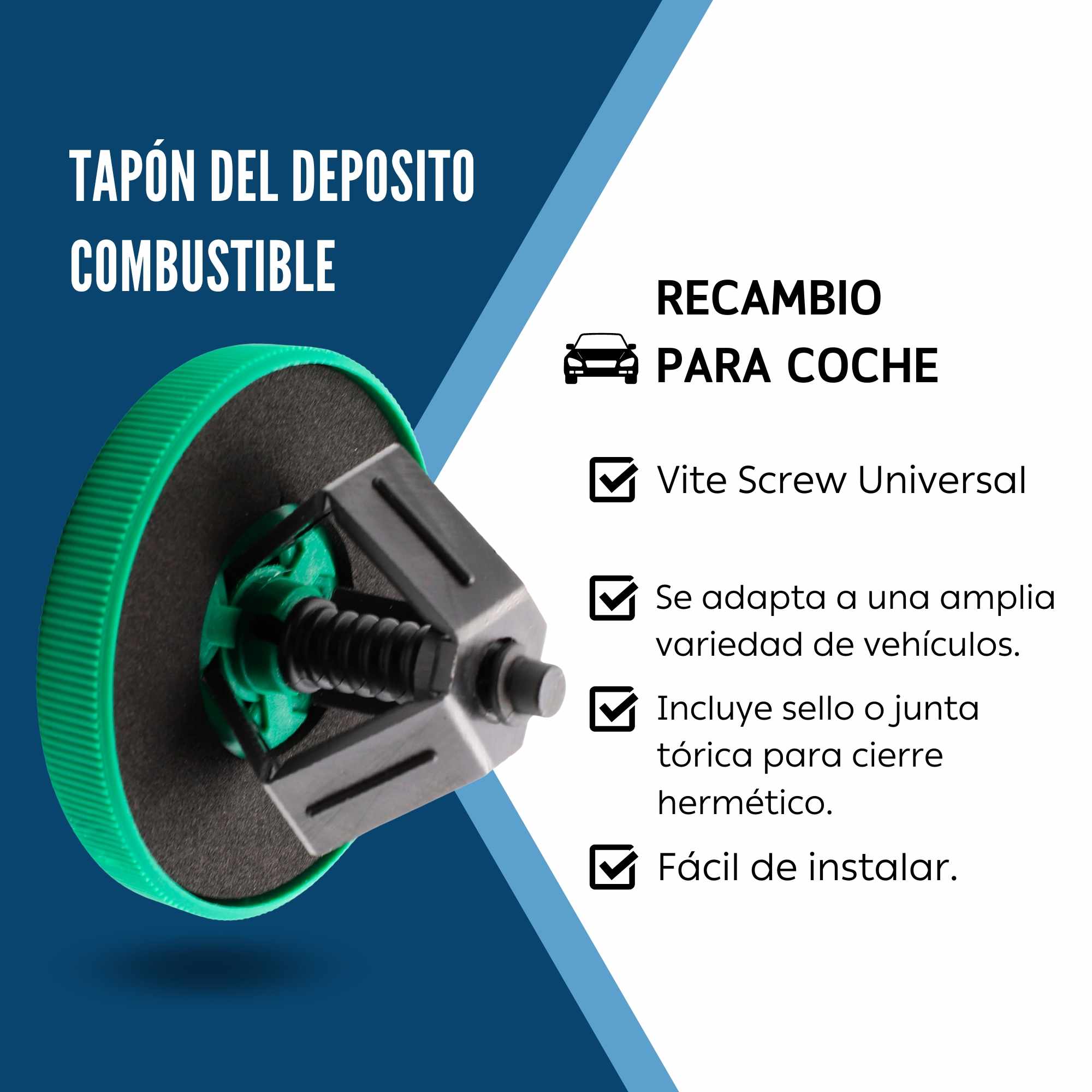 Tapon plastico para deposito de combustible vite screw universal - imagen 3