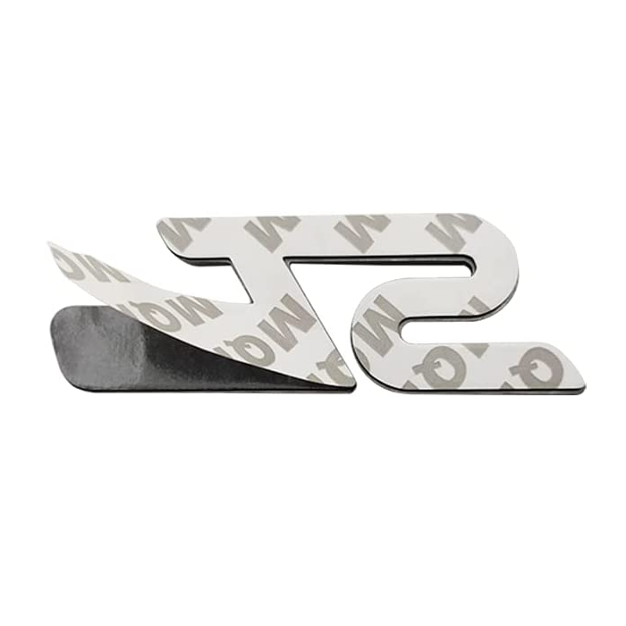 Emblema Adhesivo metálico ST Line compatible con Ford blanco y negro pequeño - imagen 2