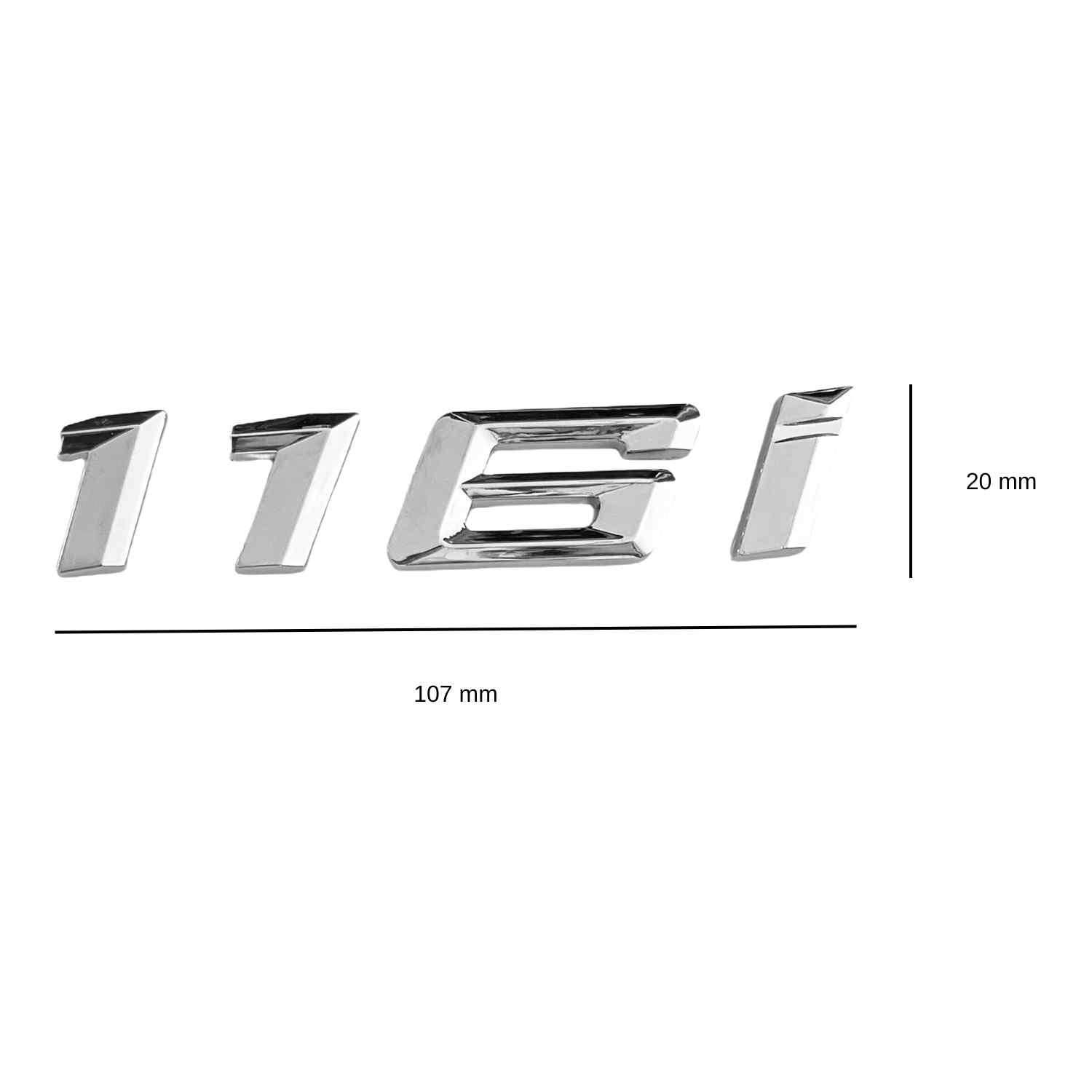 Emblema 116i adhesivo para maletero compatible con BMW plateado - imagen 6