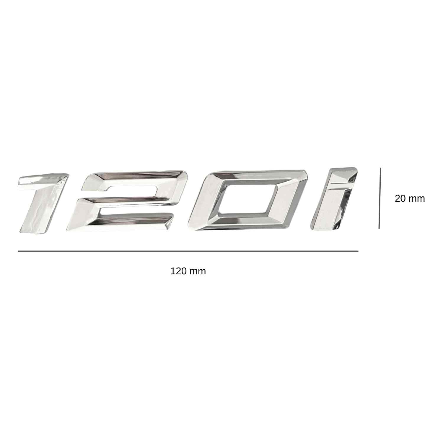 Emblema 120i adhesivo para maletero compatible con BMW plateado - imagen 3