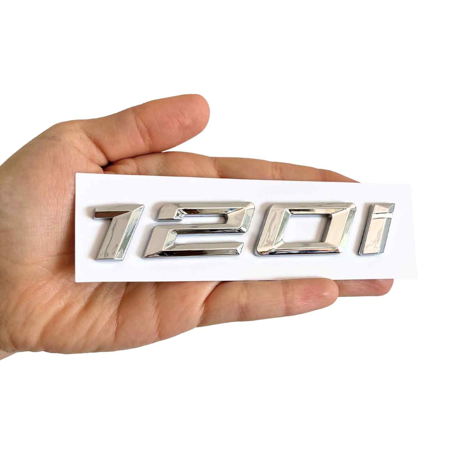 Emblema 120i adhesivo para maletero compatible con BMW plateado - imagen 4