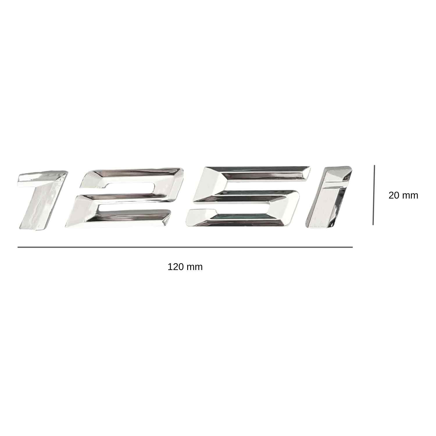 Emblema 125i adhesivo para maletero compatible con BMW plateado - imagen 3