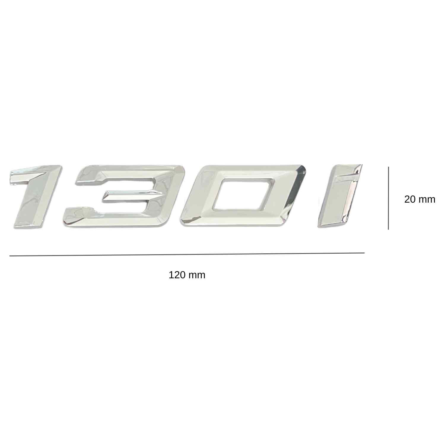 Emblema 130i adhesivo para maletero compatible con BMW plateado - imagen 3
