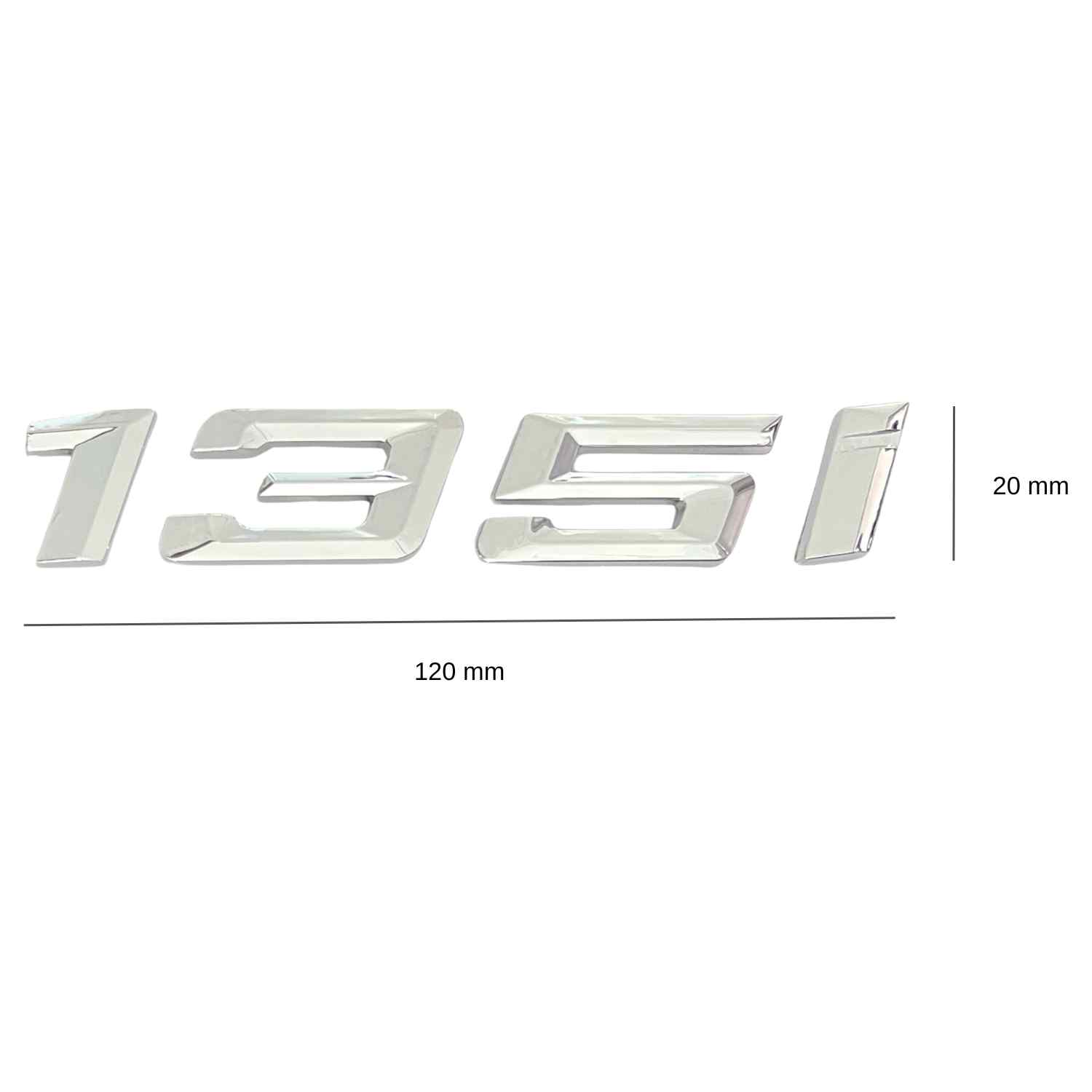 Emblema 135i adhesivo para maletero compatible con BMW plateado - imagen 3
