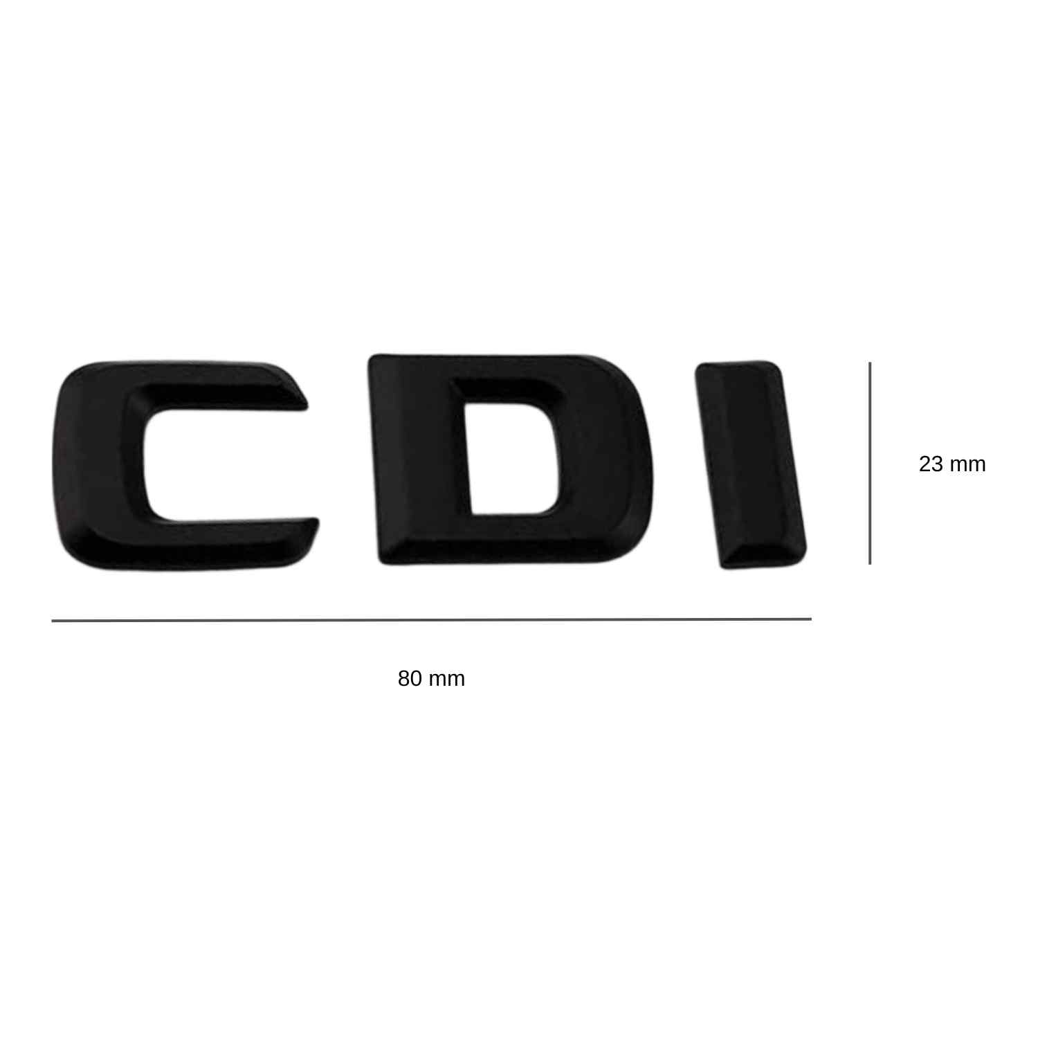 Emblema adhesivo plástico CDI compatible con Mercedes negro - imagen 2
